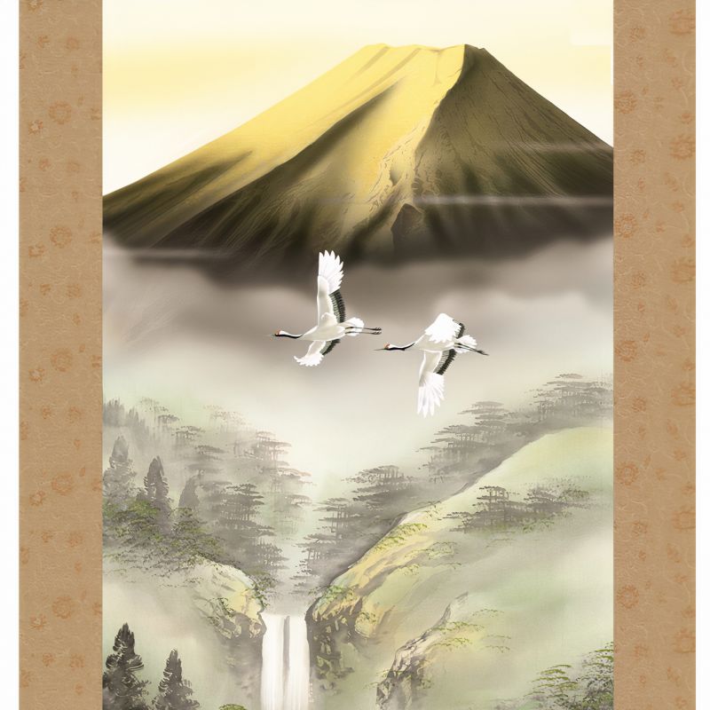 Kakémono Kakejiku Japonais vallée de cascade - TAKI NO TANI