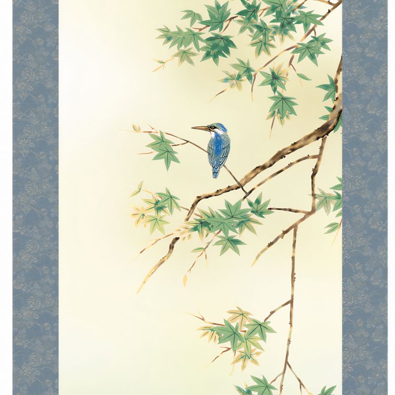 Japanese kingfisher kakemono kakejiku - KAWASEMI
