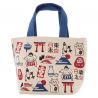 Borsa tote piccola 100% cotone Daruma, Tori, Sushis, Cat... - DARUMA TORII SUSHIS NEKO...