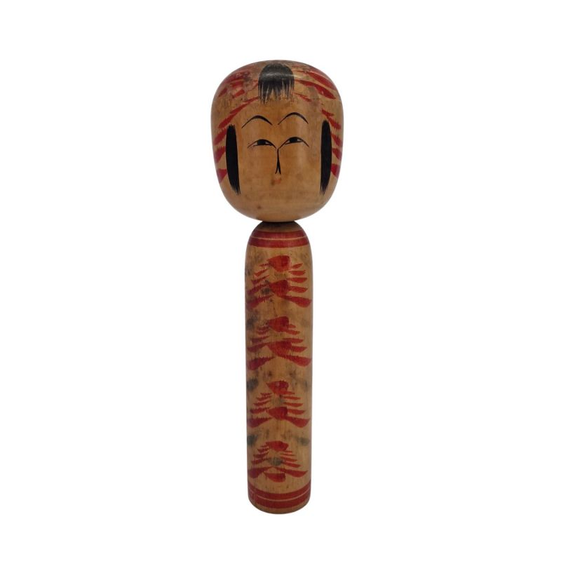 Grande poupée en bois japonaise, KOKESHI VINTAGE, 24.5cm