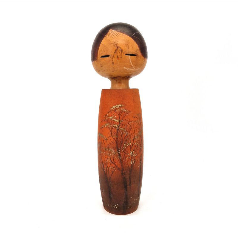 Muñeca japonesa de madera, KOKESHI VINTAGE, 33.5cm