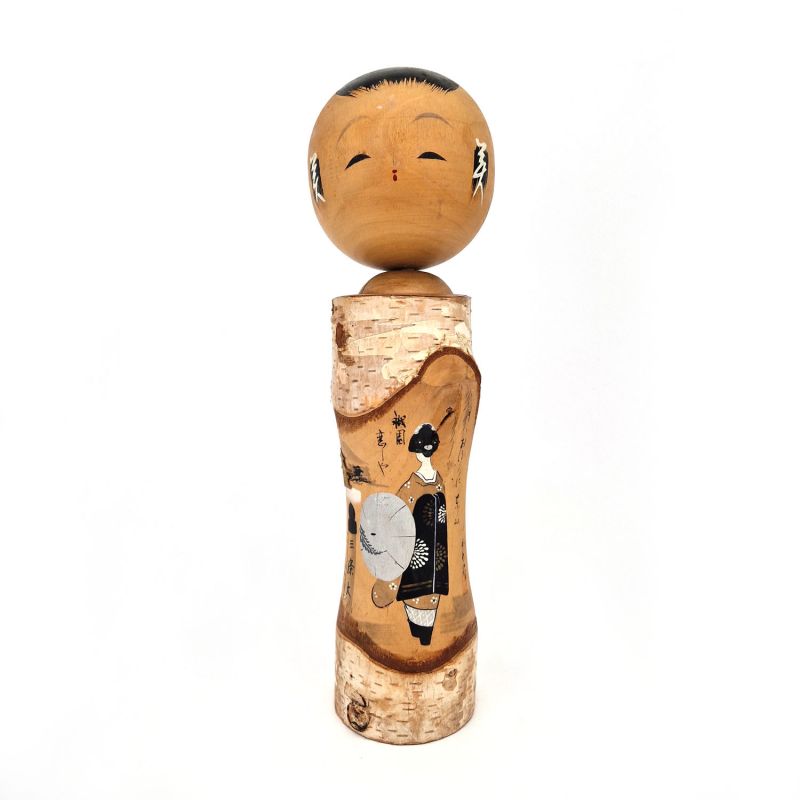 Muñeca japonesa de madera, KOKESHI VINTAGE NARUKO, 30cm