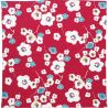 Furoshiki en coton japonais Rouge avec motif prune, UME