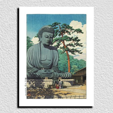 Druckreproduktion von Kawase Hasui, The Great Bouda daibustsu of Kamakura