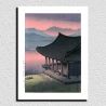 riproduzione a stampa di Kawase Hasui, Padiglione Imhae, Kyongju, Corea, Zoku Chosen fukei, Chosen Keishu Rinkaitei