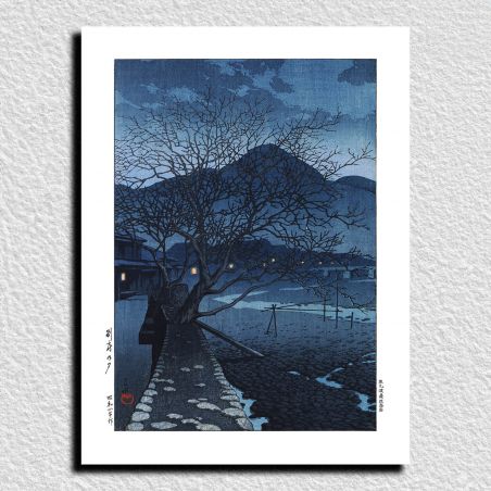 Druck Reproduktion von Kawase Hasui, Abend in Beppu