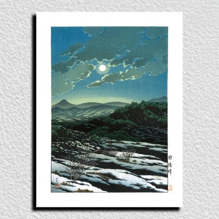 reproduction d'estampe de Kawase Hasui, Col de la montagne de Karikachi, Karikachi toge