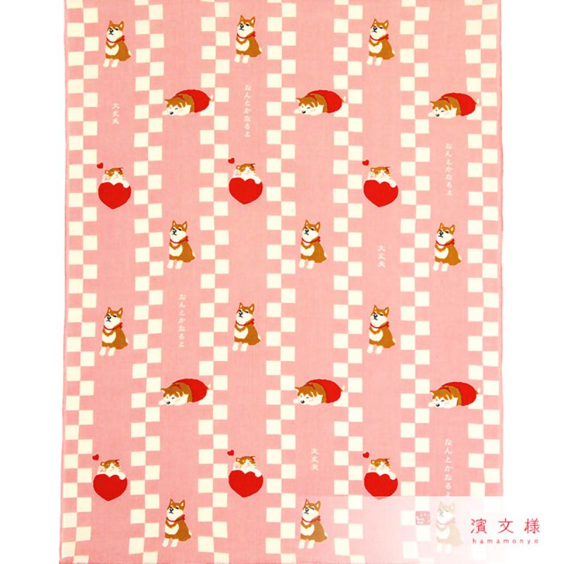 Mouchoir japonais en coton, motif Chien Shiba, SHIBAINU