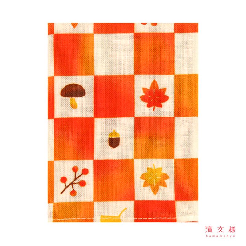 Mouchoir japonais en coton, Motif Automne, AKI