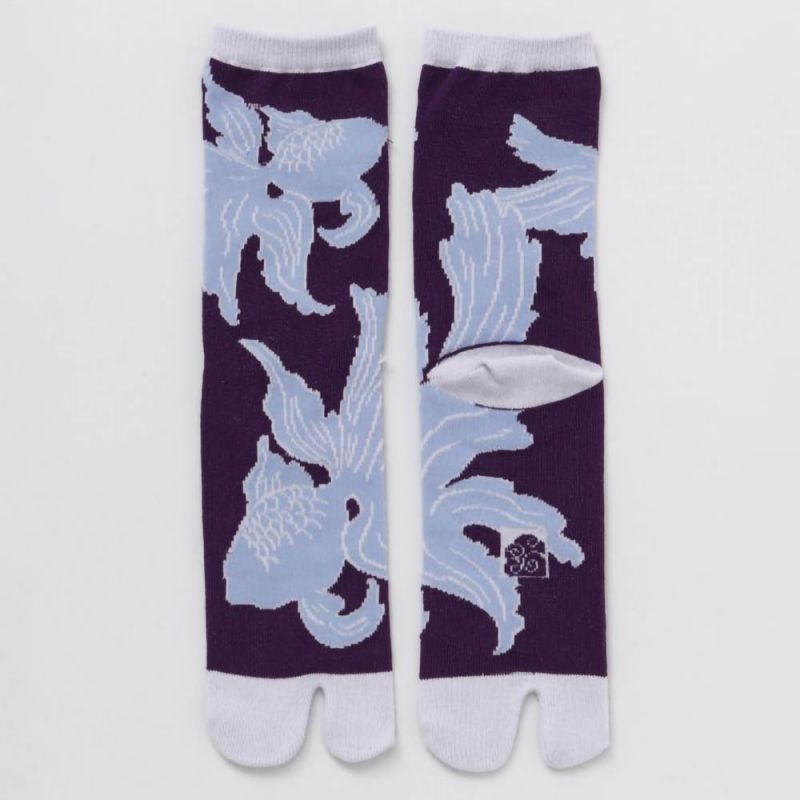 Chaussettes japonaises tabi , KIIRO KINGYO. Poisson