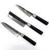 Coffret Bleu 3 couteaux - Utility 162mm - Nakiri 171mm - Santoku 182mm - HAKO