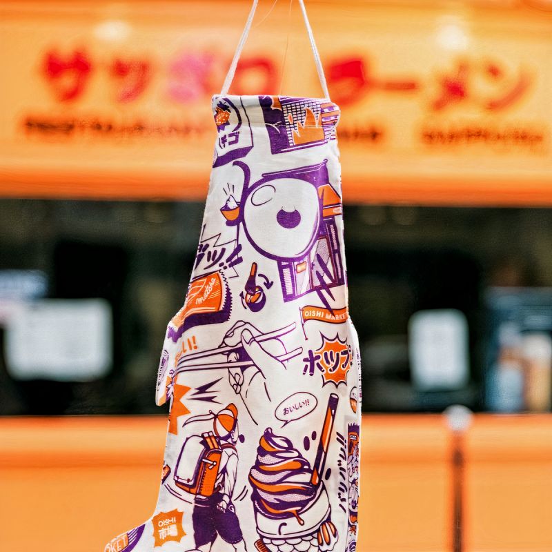 Manica a vento a forma di carpa koi Vintage Tokyo Orange di Paiheme