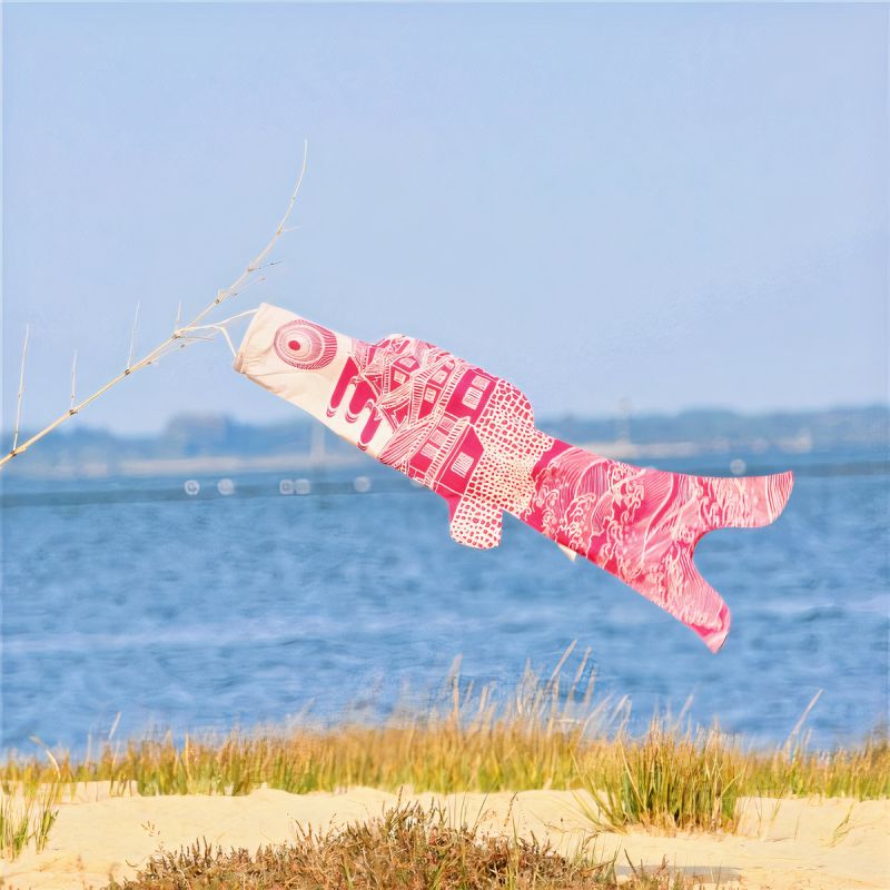 Manga de viento en forma de carpa koi Ôshiro Cerise, KOINOBORI CHERRY OSHIRO