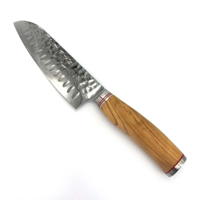 Large vegetable cutting knife with olive handle - Orivu~ie - 9cm
