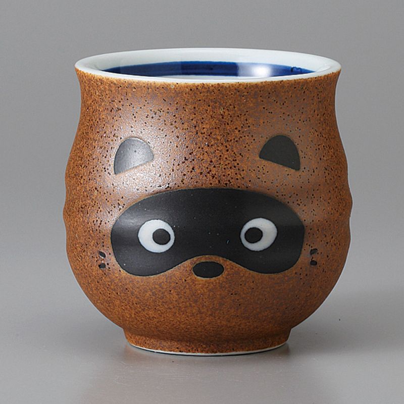Japanische Keramik Teetasse, braun - TANUKI