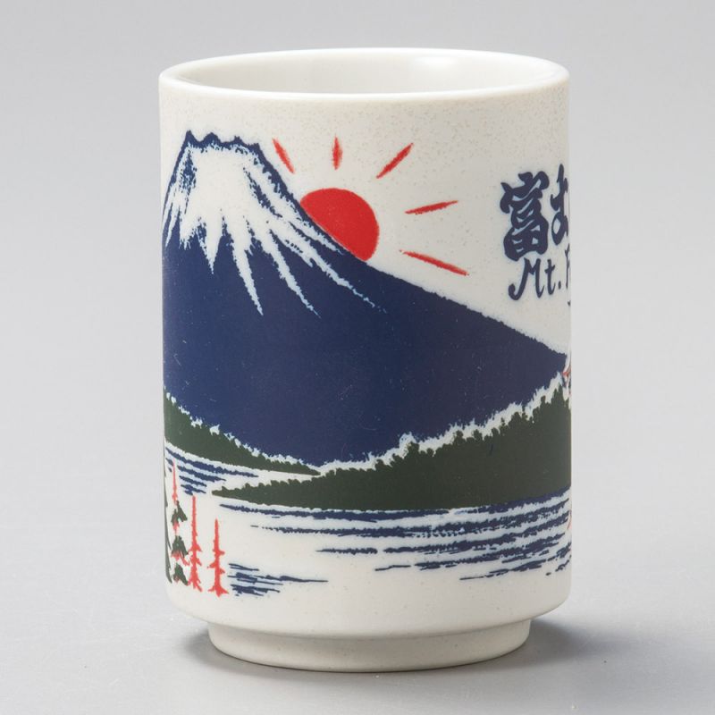 Tasse à thé japonaise blanche mont Fuji - FUJISAN