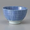 japanese white blue lines teacup Ø9xH5,6cm SENGAKU TOKUSA SENCHA