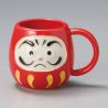 Mug japonais en céramique ROUGE - REDDOHEDDO - daruma