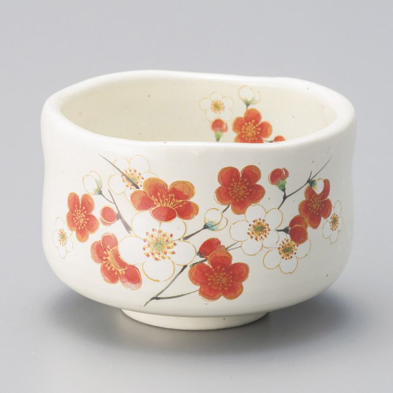 Japanese bowl for Japanese tea ceremony, Kobiki Umeno