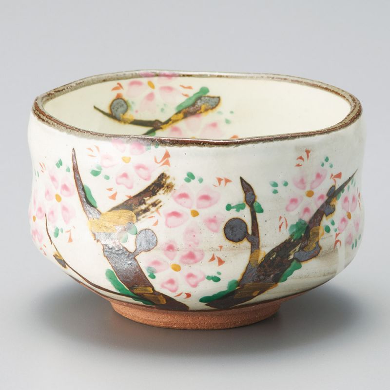 Japanese bowl for Japanese tea ceremony, Kasumizakura
