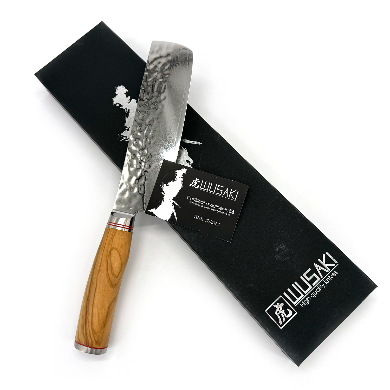 Cuchillo japonés para verdura BUNKA martillado - con saya magnética y caja  de regalo - hoja 9 cm