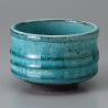 Japanische Teeschale für Zeremonie - chawan, MASHIKO, Blau