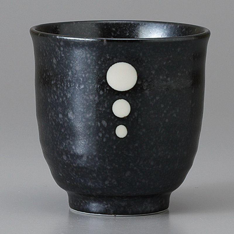 Tasse à thé japonaise en céramique, noir - POINTO