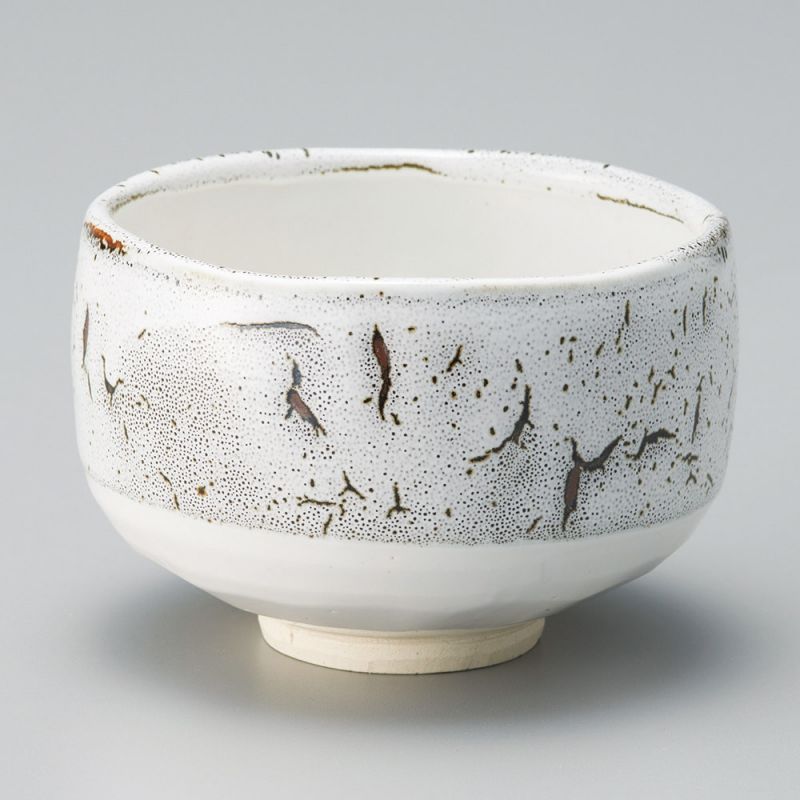 Brown and beige ceramic bowl for tea ceremony - CHAIRO TO BEJU