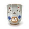 Tasse à thé japonaise chats gris,rose - PINKU NO NEKO