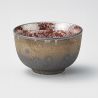 Tasse à thé japonaise en céramique, émail métallique reflets rosés - METARIKKU
