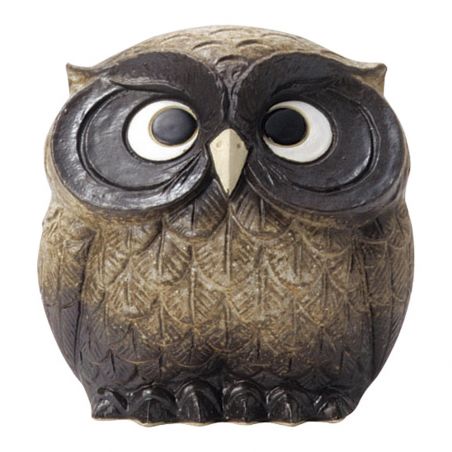 Statue japonaise de hibou attentif - FUKURO