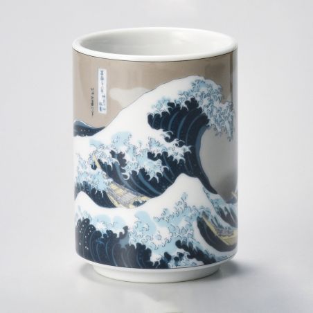 tazza di tè giapponese, HOKUSAI, onde