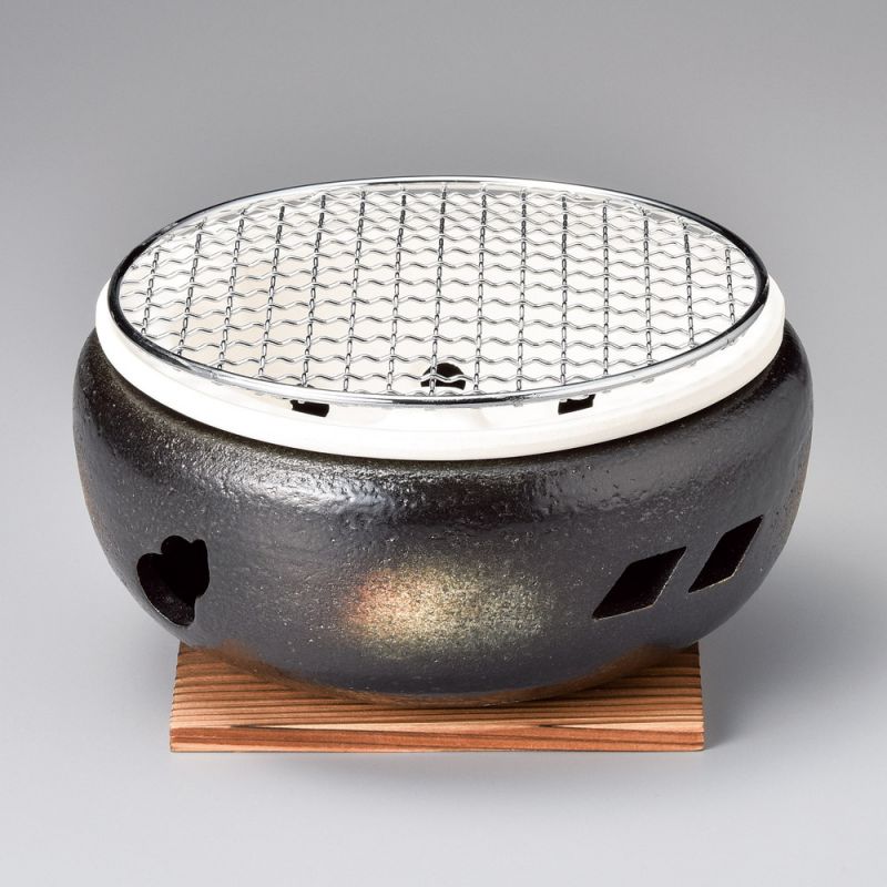 Small round Japanese terracotta barbecue, GURIRU