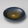 Plato pequeño de cerámica japonesa con círculos marrones - CHAIRO NO EN