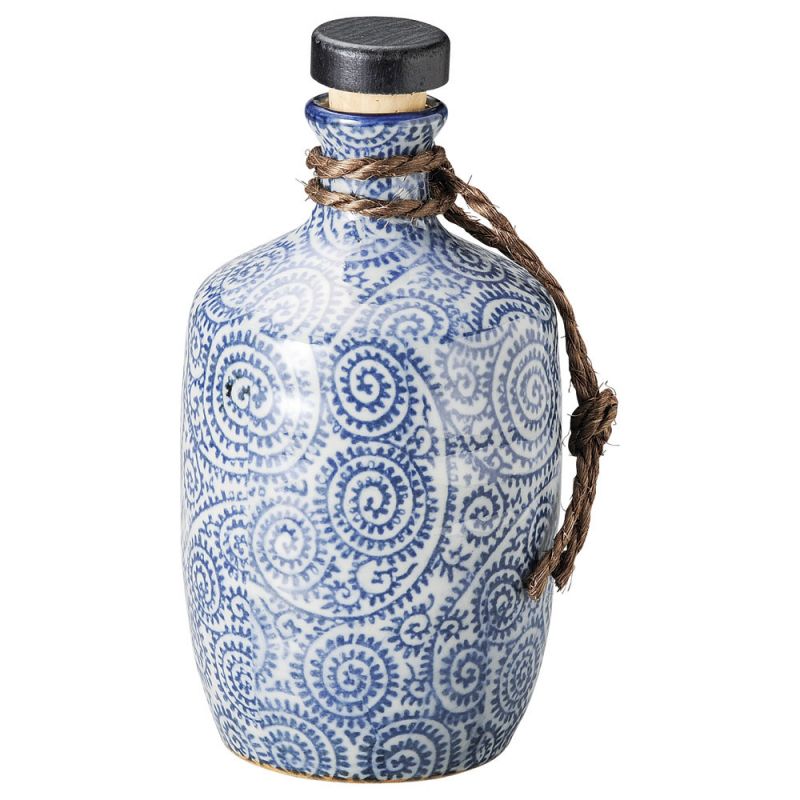 botella para licores japoneses 1lt TAKO KARAKUSA, azul