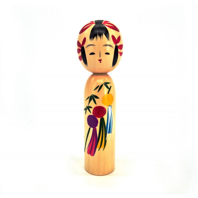Bambola giapponese in legno Kokeshi - MICHINOKU - Design a scelta
