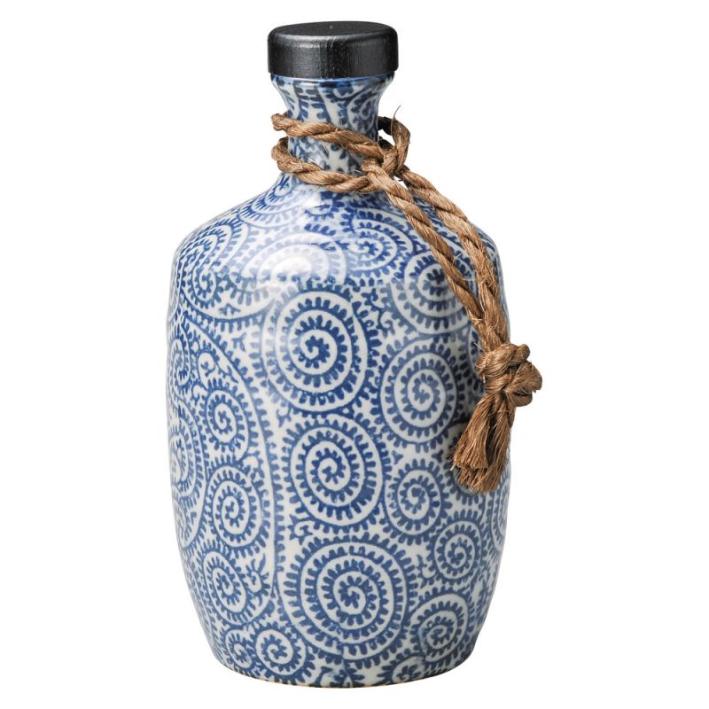 bottiglia per distillati giapponesi 1lt TAKO KARAKUSA, blu