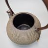 Hervidor japonés de hierro fundido con tapa de cobre, HOUJOU HARARE
