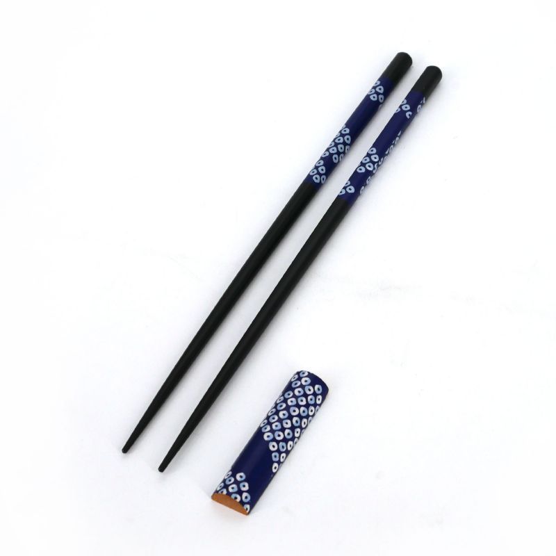 Chopsticks and chopstick rest set - SHIBORI