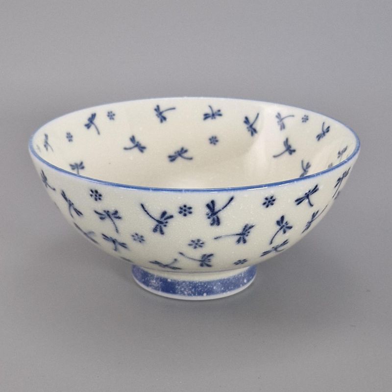 Japanese ceramic rice bowl, KOYUKI TOMBO, dragonfly