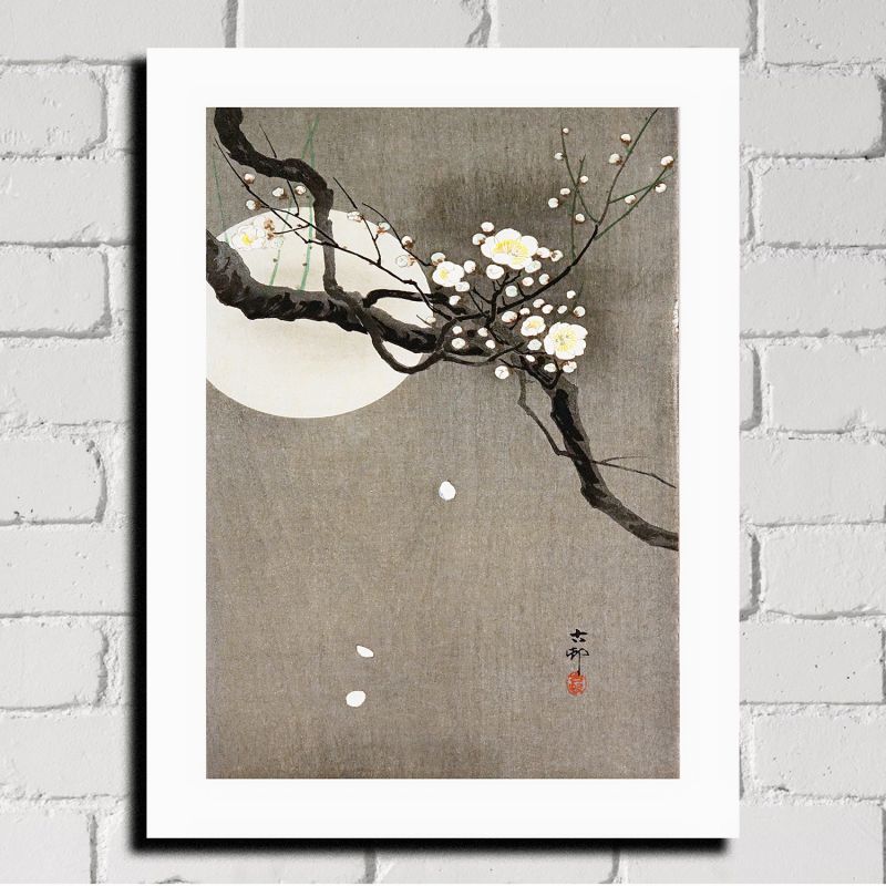 Estampe japonaise, Fleurs de cerisier, OHARA KOSON