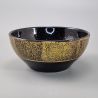 Bol japonais donburi en céramique noir et or - EREGANTO - 14cm