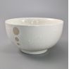 Japanese white ceramic donburi bowl - POINTO