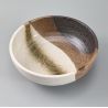 japanese bowl in ceramic Ø17x6,2cm SAUIN beige brown and black