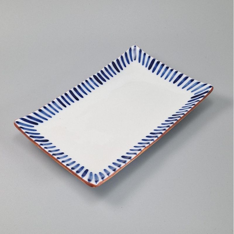 japanese rectangular sushi plate, TOKUSA, white