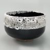 Black and beige ceramic bowl for tea ceremony - BEJU TO KURO