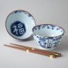 Set di 2 ciotole in ceramica giapponese blu - KISSHO AIZOME KOBO