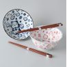 Set de 2 bols japonais en céramique - NEKO 2