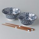 Set mit 2 japanischen Keramikschalen - TAKO KARAKUSA