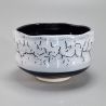 Cuenco de cerámica blanco y negro para ceremonia del té - SHIKI